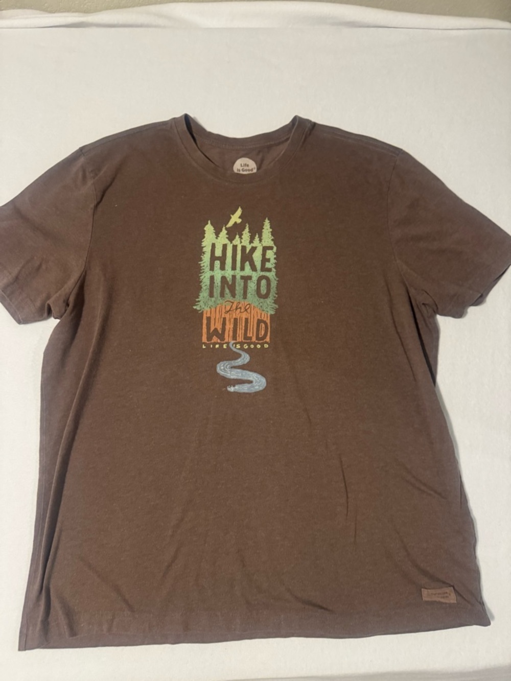 Life Is Good Brown Short-Sleeve 'Hike Into the Wild' Graphic Tee